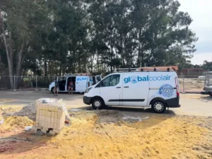 Global Cool Air installation team arriving at a new home in Henley Brook for a ducted air conditioning installation